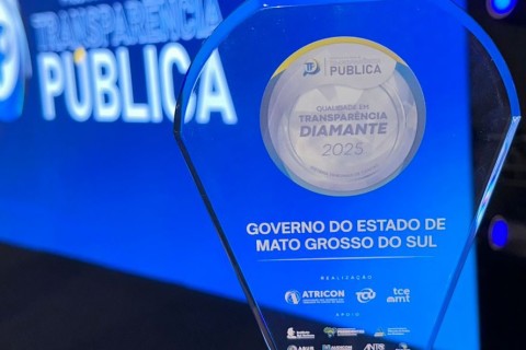 Selo Diamante: Governo de MS é único do país a ganhar 4 vezes prêmio por qualidade na Transparência Pública